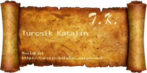 Turcsik Katalin névjegykártya